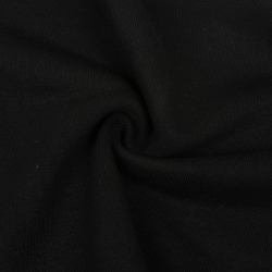 Ткань Футер 3-х нитка, Петля, цвет Черный (на отрез)  в Твери