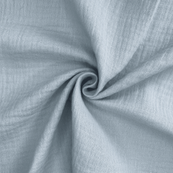Ткань Муслин Жатый (Ширина 1,4м), цвет Светло-Серый (на отрез) в Твери