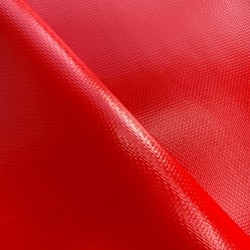 Ткань ПВХ 600 гр/м2 плотная (Ширина 1,5м), цвет Красный (на отрез) в Твери
