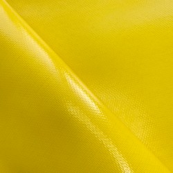Ткань ПВХ 600 гр/м2 плотная (Ширина 1,5м), цвет Жёлтый (на отрез) в Твери