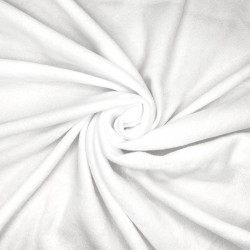 Ткань Флис Односторонний 130 гр/м2 (Ширина 150см), цвет Белый (на отрез) в Твери