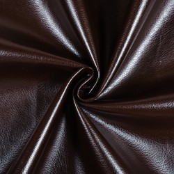 Ткань Дерматин (Кожзам) для мебели (Ширина 138см), цвет Темно-Коричневый (на отрез) в Твери
