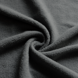 Ткань Флис Односторонний 130 гр/м2, цвет Серый (на отрез)  в Твери