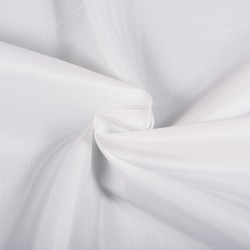Ткань подкладочная Таффета 190Т (Ширина 150см), цвет Белый (на отрез) в Твери