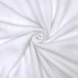 Ткань Флис Двусторонний 280 гр/м2 (Ширина 150см), цвет Белый (на отрез) в Твери