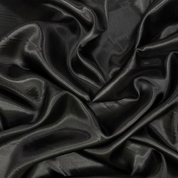Ткань Атлас-сатин (Ширина 150см), цвет Черный (на отрез) в Твери
