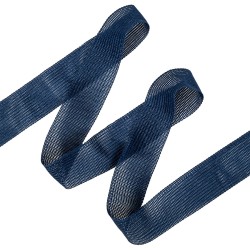 Окантовочная лента-бейка, цвет Синий 22мм (на отрез) в Твери