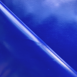 Ткань ПВХ 450 гр/м2 (Ширина 1,6м), цвет Синий (на отрез) в Твери