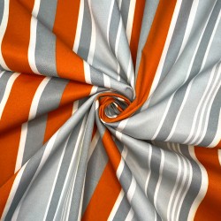 Ткань уцененная &quot;Престиж&quot; (Водоотталкивающая) (Ширина 1,48м), Серо-Оранжевая полоса (на отрез) в Твери