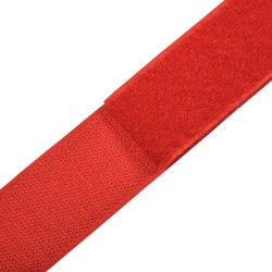Контактная лента 40мм (38мм) цвет Красный (велькро-липучка, на отрез) в Твери