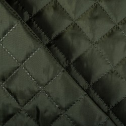 Стеганая подкладочная ткань с синтепоном (100гр/м2) (Ширина 150см), цвет Хаки (на отрез) в Твери