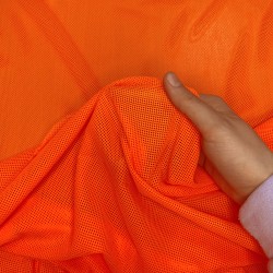 Трикотажная Сетка 75 г/м2, цвет Оранжевый (на отрез)  в Твери
